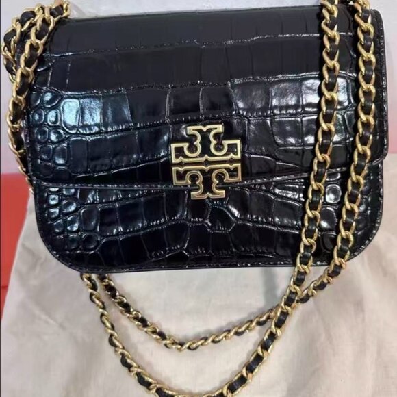 NEW TORY BURCH britten black shoulder bag - Picture 2 of 6